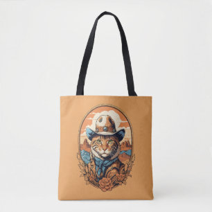 Cowboy Cat Design Draagtas