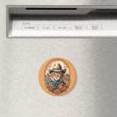  Cowboy Cat Design Magneet (Insitu (Vaatwasser))