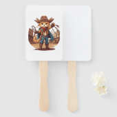 Cowboy Cat Handwaaier (Voorkant en achterkant)