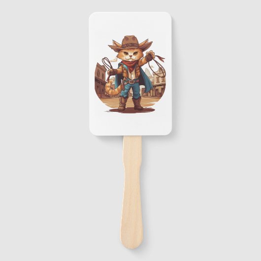 Cowboy Cat Handwaaier (Voorkant)
