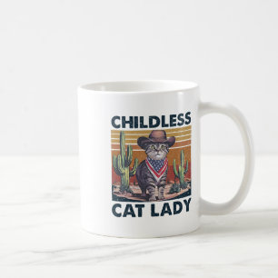 Cowboy Cat Kinderloze Cat Lady voor Kamala Verkiez Koffiemok
