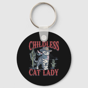Cowboy Cat Kinderloze Cat Lady voor Kamala Verkiez Sleutelhanger