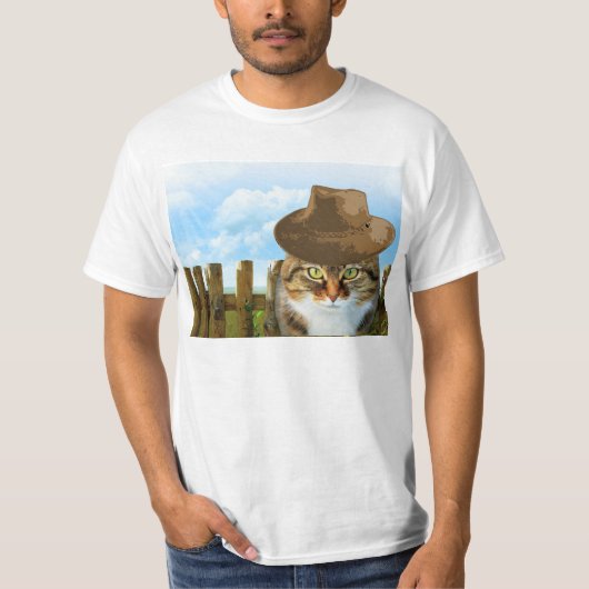Cowboy cat Tee shirts (Voorkant)