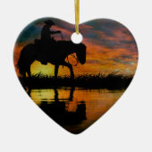 Cowboy Ceramic Ornament (Voorkant)