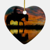Cowboy Ceramic Ornament (Achterkant)