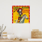 Cowboy Chat Mexicain Cirque Poster vintage Art (Cuisine)