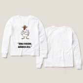 Cowboy Chicken Attitude – Funny Cartoon Tee (Motif Recto et Verso)