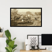 Cowboy Chuckwagon SD 1887 Poster (Thuiskantoor)