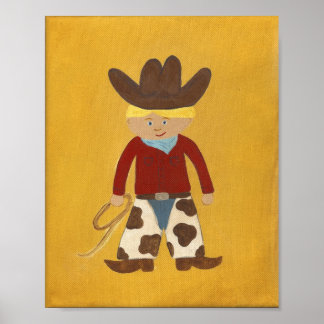 Cowboy Clyde kinderkamer kunst - PRINT