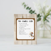 Cowboy-code Briefkaart (Staand voorkant)