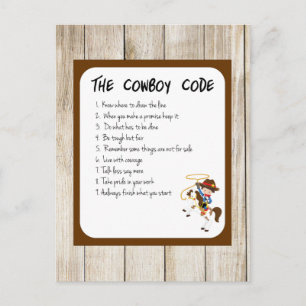 Cowboy-code Briefkaart