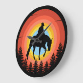 COWBOY COLORFUL SUNSET GROTE KLOK (Hoek)