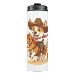 Cowboy Corgi - Westerne Rodeo Dog Thermosbeker