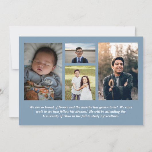 Cowboy Country Photo Faire-part de graduation (Dos)