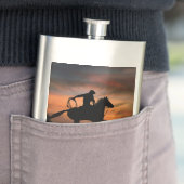 Cowboy Country Western Horseback Custom Flacon (Voorbeeld)