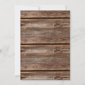 Cowboy Cowgirl Knuffel Hout Slingerlicht Ontvangst Kaart (Achterkant)