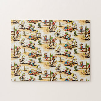 Cowboy Cowgirl Land Kinder Pony Cactus Legpuzzel