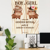 Cowboy, cowgirl poster (Thuiskantoor)