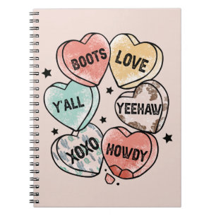 Cowboy Cowgirl Theme Hearts Notitieboek