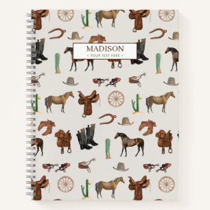 Cowboy Cowgirl Western Rodeo Country Pattern Notitieboek
