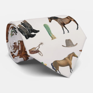 Cowboy Cowgirl Western Rodeo Country Pattern Stropdas