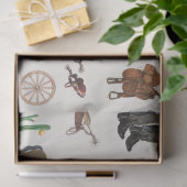 Cowboy Cowgirl Western Rodeo Country Pattern Tissuepapier (Geschenk)