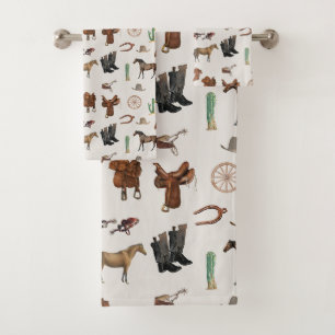 Cowboy Cowgirl Western Rodeo Pays Motif