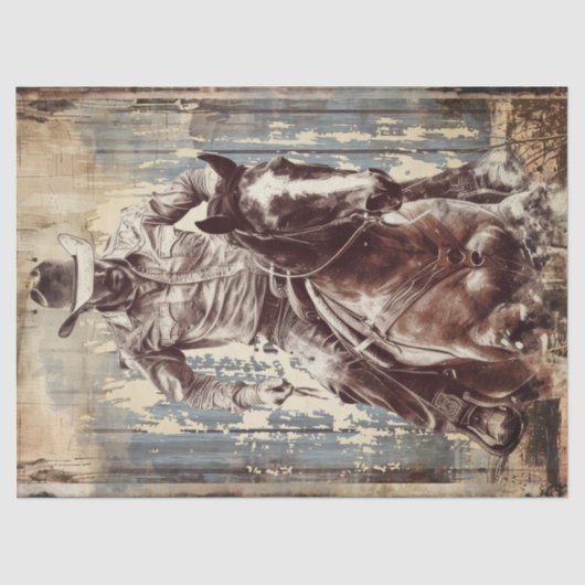 Cowboy Decoupage Tissuepapier (Voorkant)