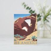 Cowboy Desert Westerne paarden Briefkaart (Staand voorkant)