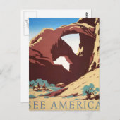 Cowboy Desert Westerne paarden Briefkaart (Voorkant / Achterkant)