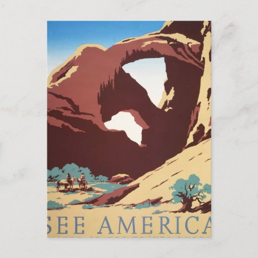 Cowboy Desert Westerne paarden Briefkaart (Voorkant)