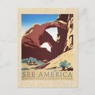 Cowboy Desert Westerne paarden Briefkaart