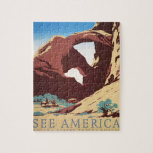 Cowboy Desert  Westerne paarden Legpuzzel