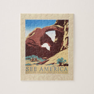 Cowboy Desert  Westerne paarden Legpuzzel