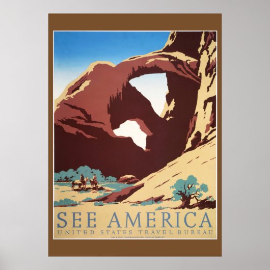 Cowboy Desert  Westerne paarden Poster (Voorkant)