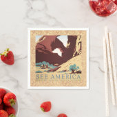 Cowboy Desert  Westerne paarden Servet (Insitu)