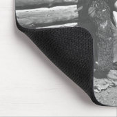 Cowboy die een brief leest muismat (Hoek)