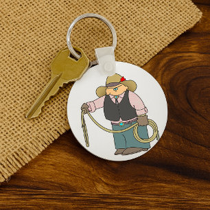 Cowboy die een Lasso-Sleutelhanger houdt Sleutelhanger