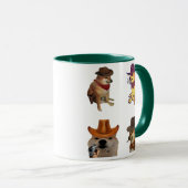 Cowboy Dog Meme Set Funny Doge With Gun Mug Mok (Voorkant rechts)