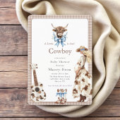 Cowboy doit Baby shower Qr code invitation