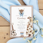 Cowboy doit Baby shower Qr code invitation