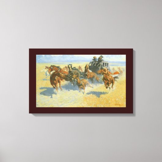  Cowboy, Downing the Nigh Leader, Remington Canvas Afdruk (Voorkant)