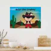 Cowboy dragen Sheriff pet kamer decor Poster (Keuken)