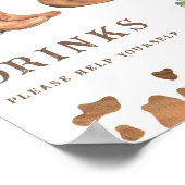 Cowboy - Drinken helpen jezelf Poster (Hoek)
