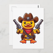 Cowboy Duck Sheriff Briefkaart (Voorkant / Achterkant)