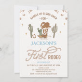  cowboy eerste rodeo 1e verjaardag kaart (Voorkant)