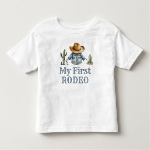 Cowboy eerste Rodeo Verjaardagsjongen Kinder Shirts