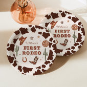 Cowboy Eerste Rodeo Wild West Verjaardagsfeest Papieren Bordje