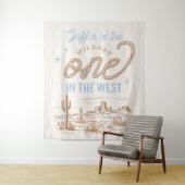 Cowboy eerste verjaardag tapijt wandkleed (In situ)