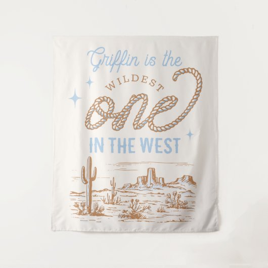 Cowboy eerste verjaardag tapijt wandkleed (Voorkant)